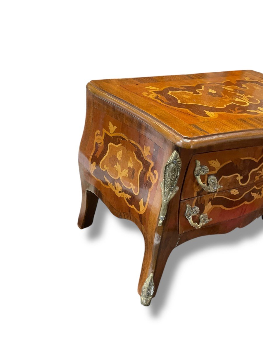 French Commode De Maitrise Marquetry Louis XV Style-photo-2