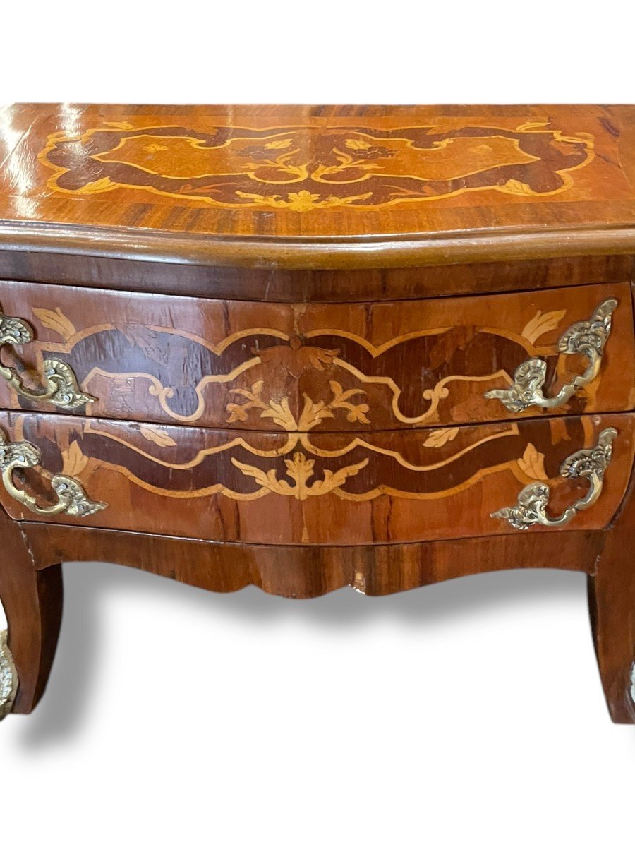 French Commode De Maitrise Marquetry Louis XV Style-photo-3