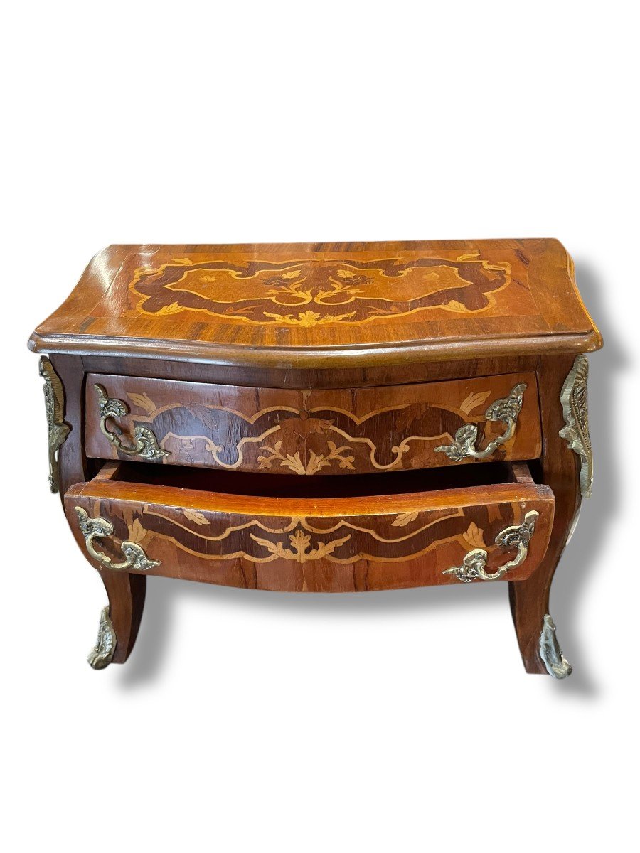 French Commode De Maitrise Marquetry Louis XV Style-photo-4