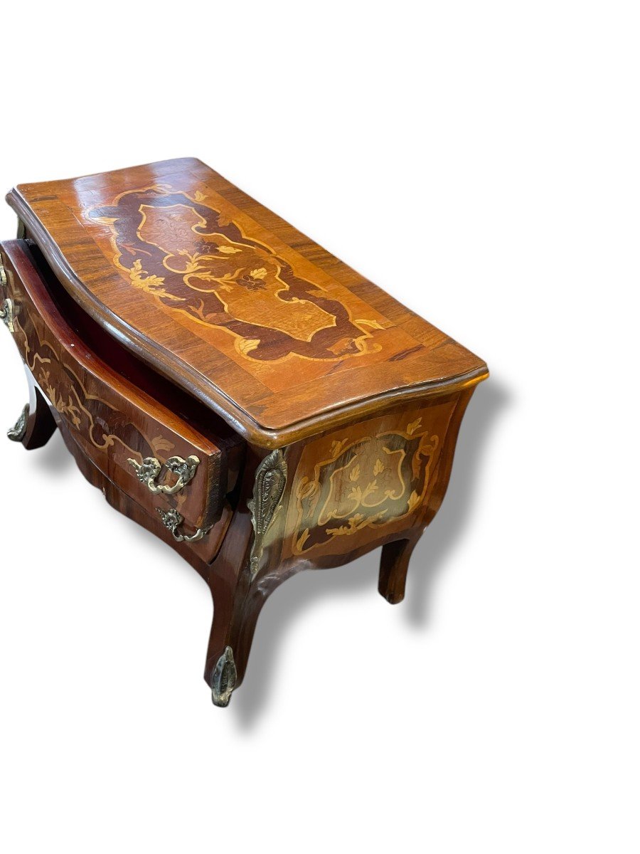 French Commode De Maitrise Marquetry Louis XV Style-photo-2