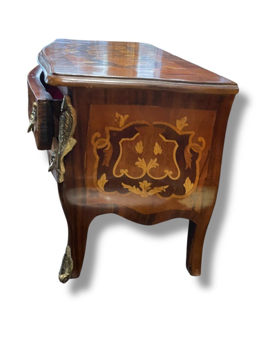 French Commode De Maitrise Marquetry Louis XV Style-photo-3