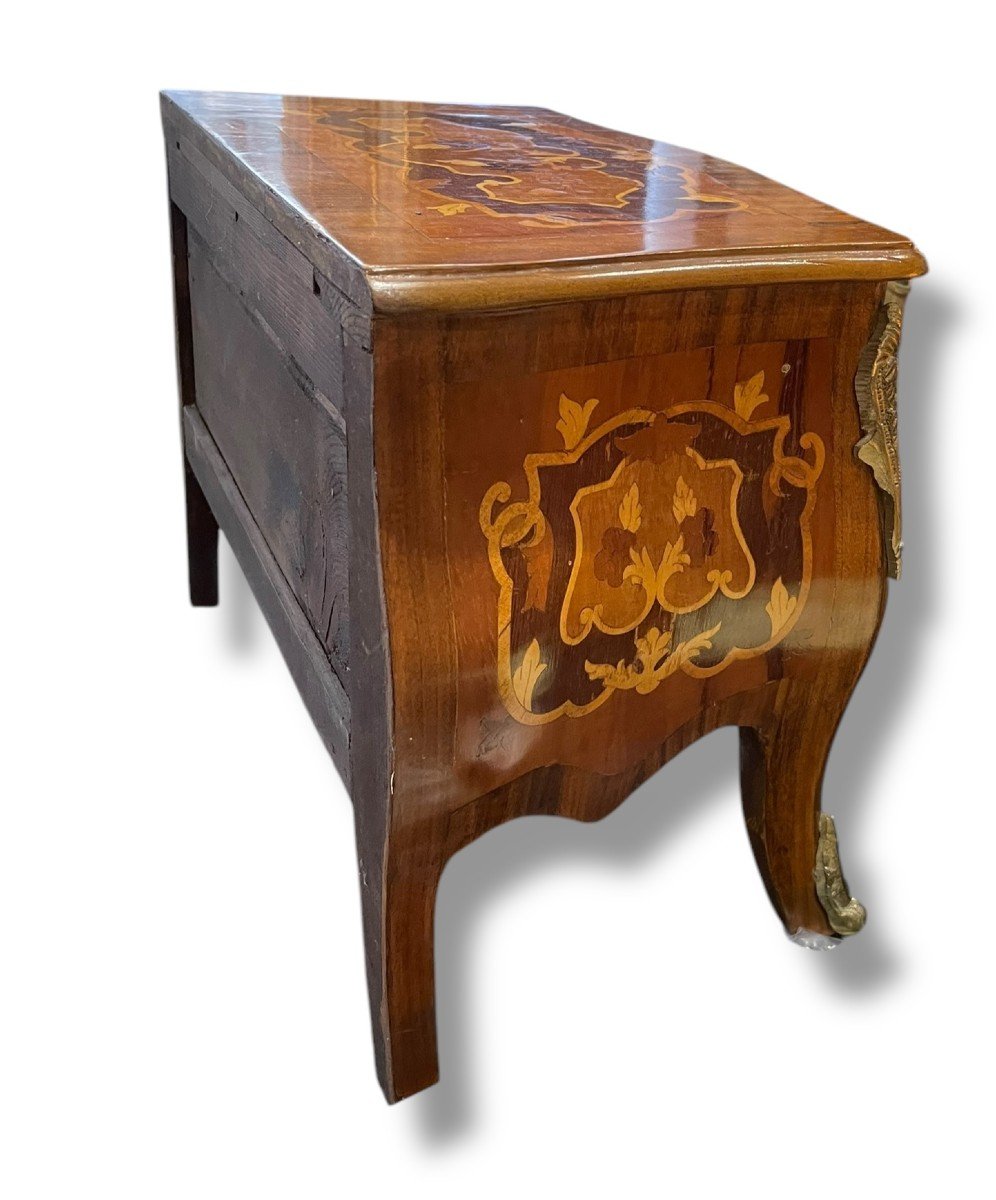 French Commode De Maitrise Marquetry Louis XV Style-photo-7