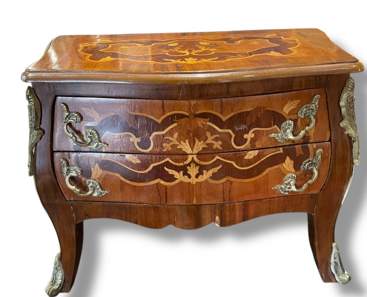 French Commode De Maitrise Marquetry Louis XV Style