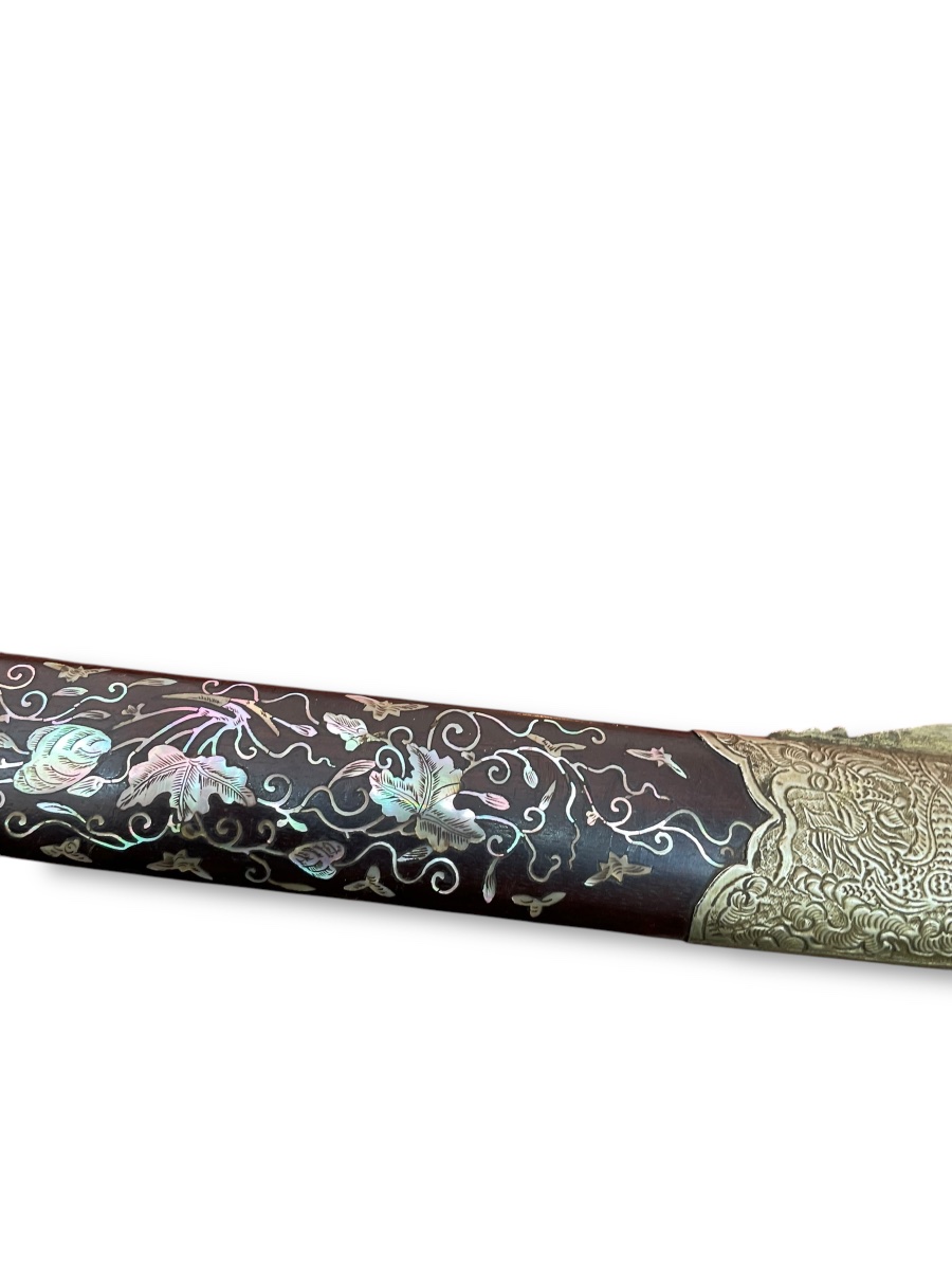 Indochine Important Sabre Marqueterie De Nacre-photo-4
