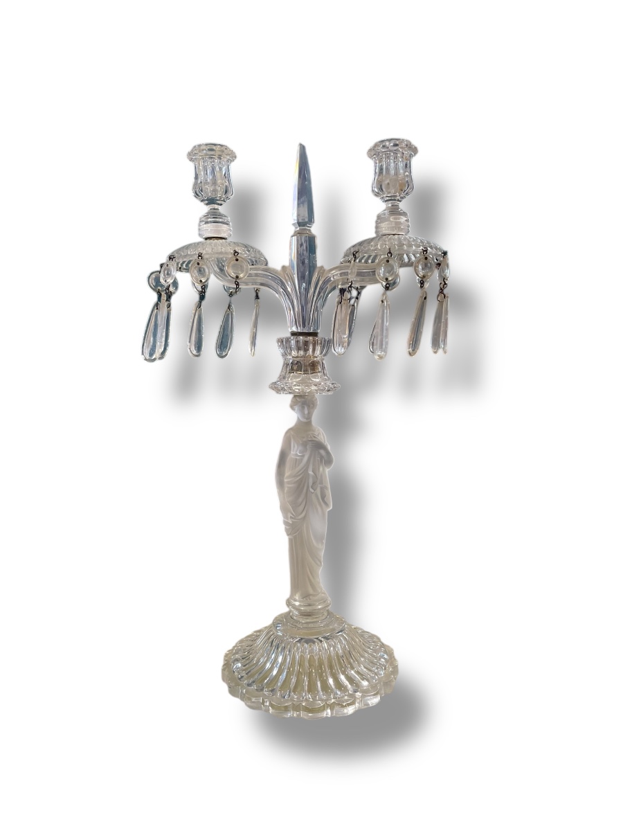 Baccarat Girandole In Cut Crystal, 19th Century