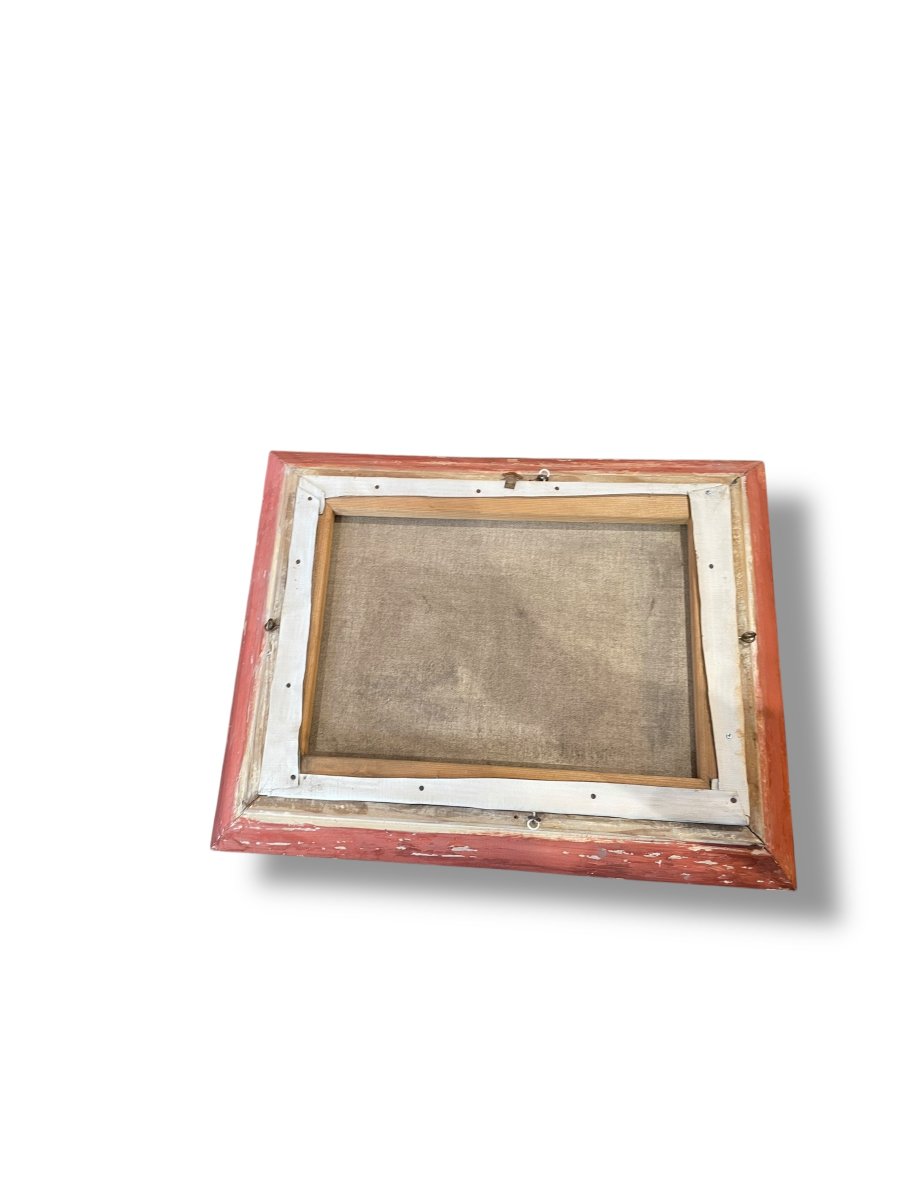 Roulotte Scène Animée Huile Sur Toile par FELTZ-photo-2