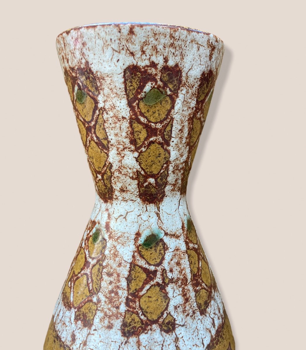 Large Vase 1950-1960 In Glazed Ceramic From West Germany-photo-1