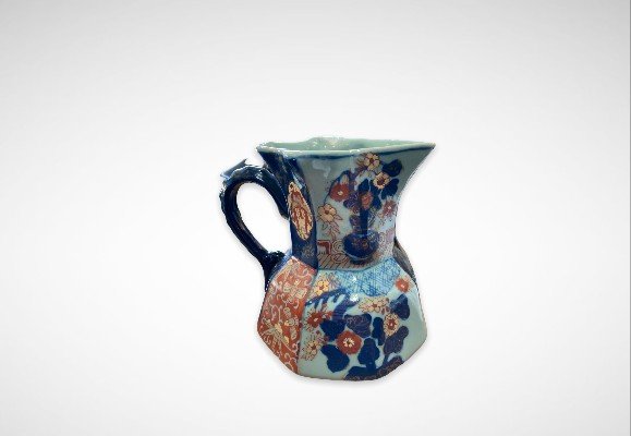 Ironstone- Porcelain Pitcher In The Style Of Imari Productions-photo-4