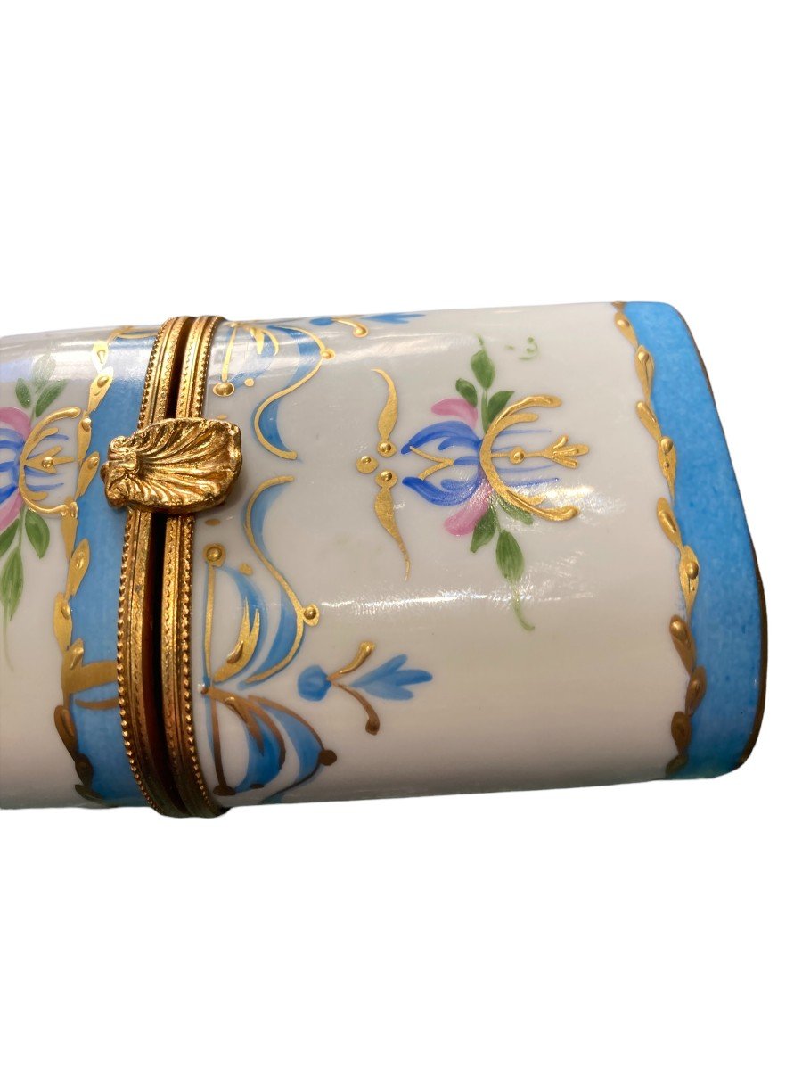 Limoges - Blue And Golden Porcelain Case-photo-3