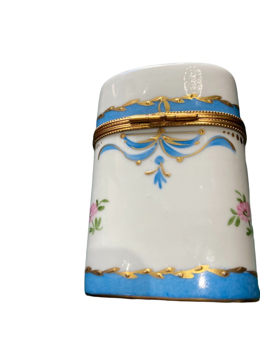 Limoges - Blue And Golden Porcelain Case-photo-1