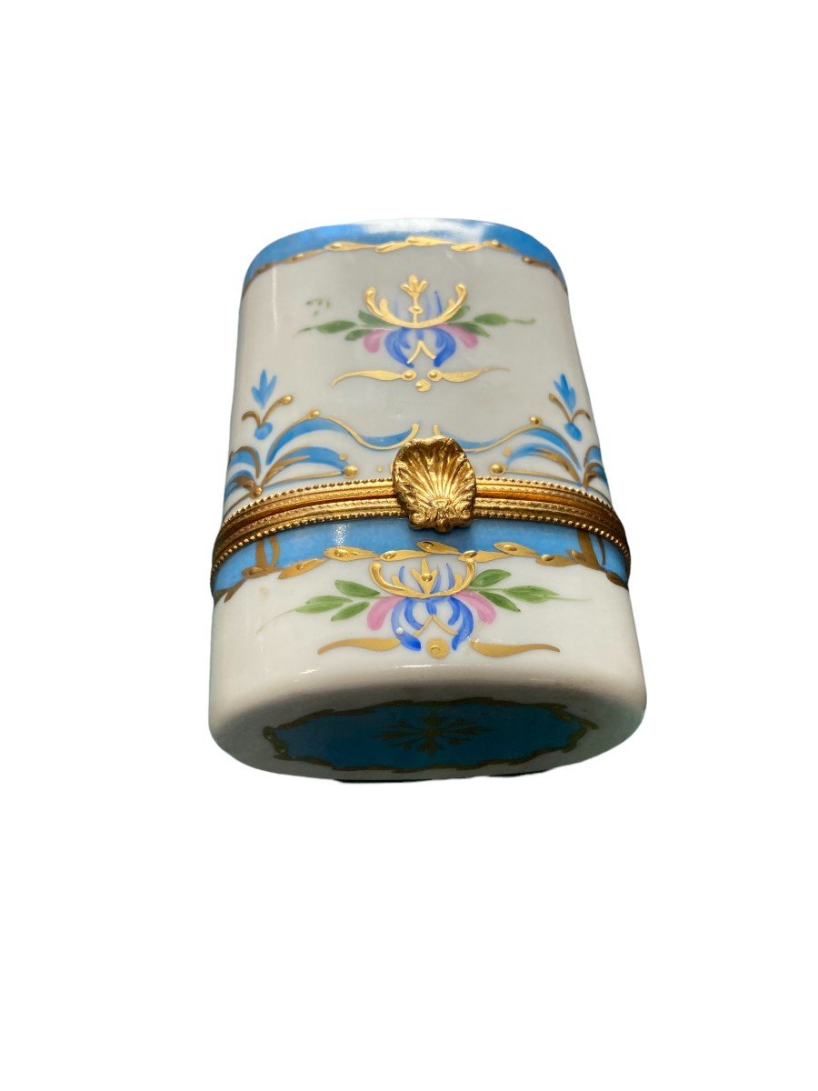 Limoges - Blue And Golden Porcelain Case-photo-3