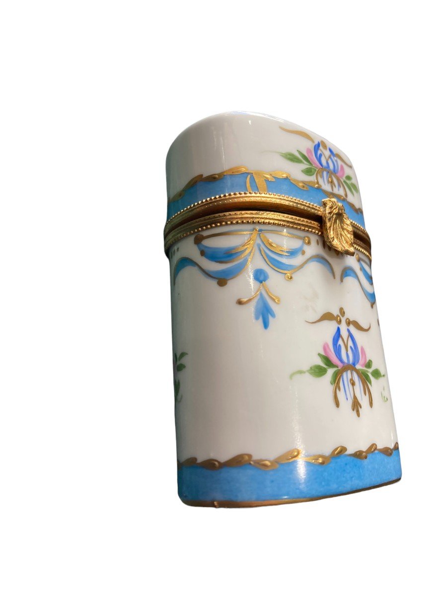 Limoges - Blue And Golden Porcelain Case-photo-5