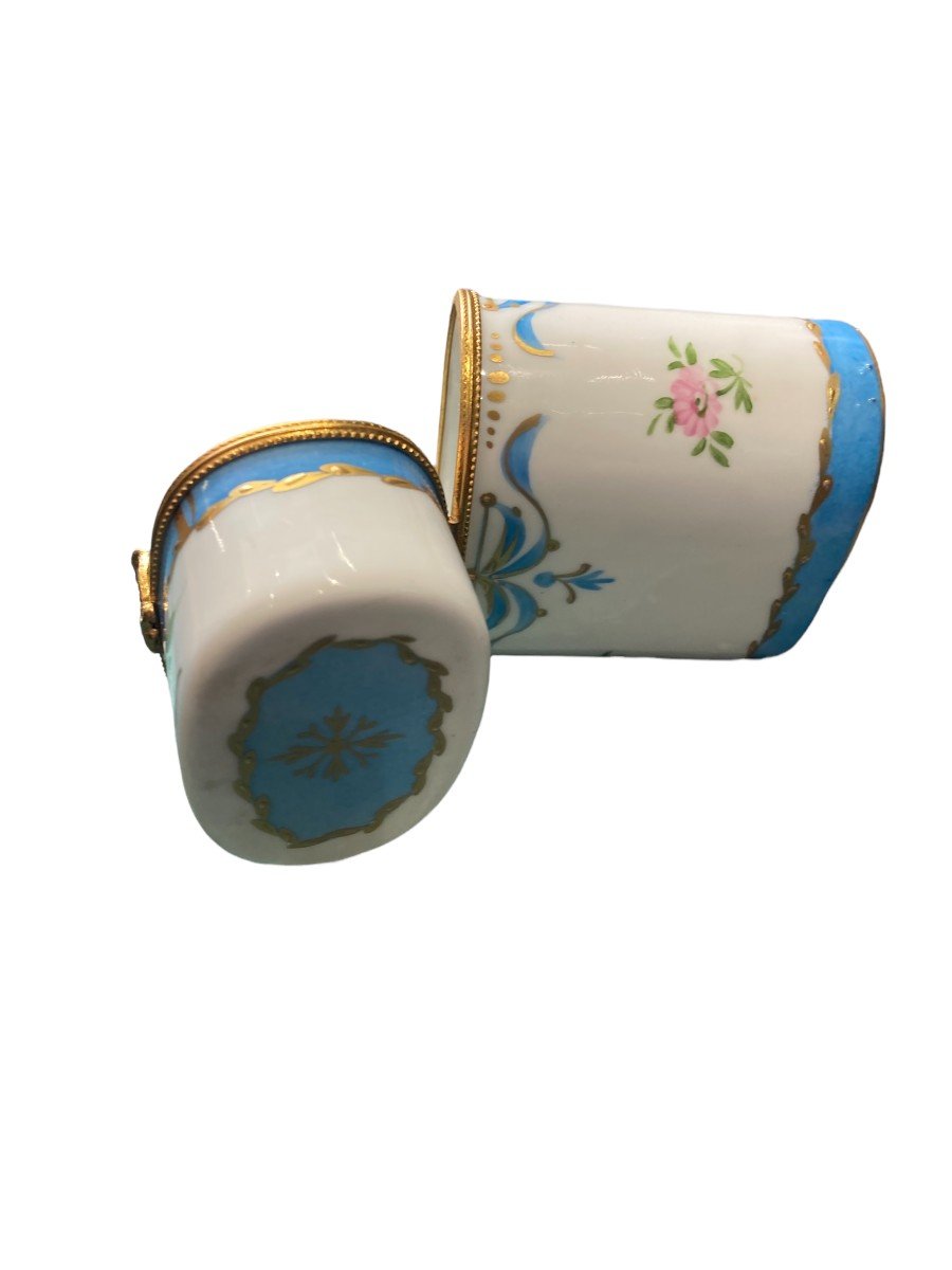 Limoges - Blue And Golden Porcelain Case-photo-7