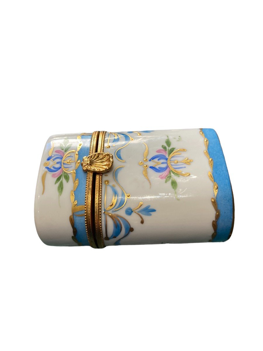 Limoges - Blue And Golden Porcelain Case