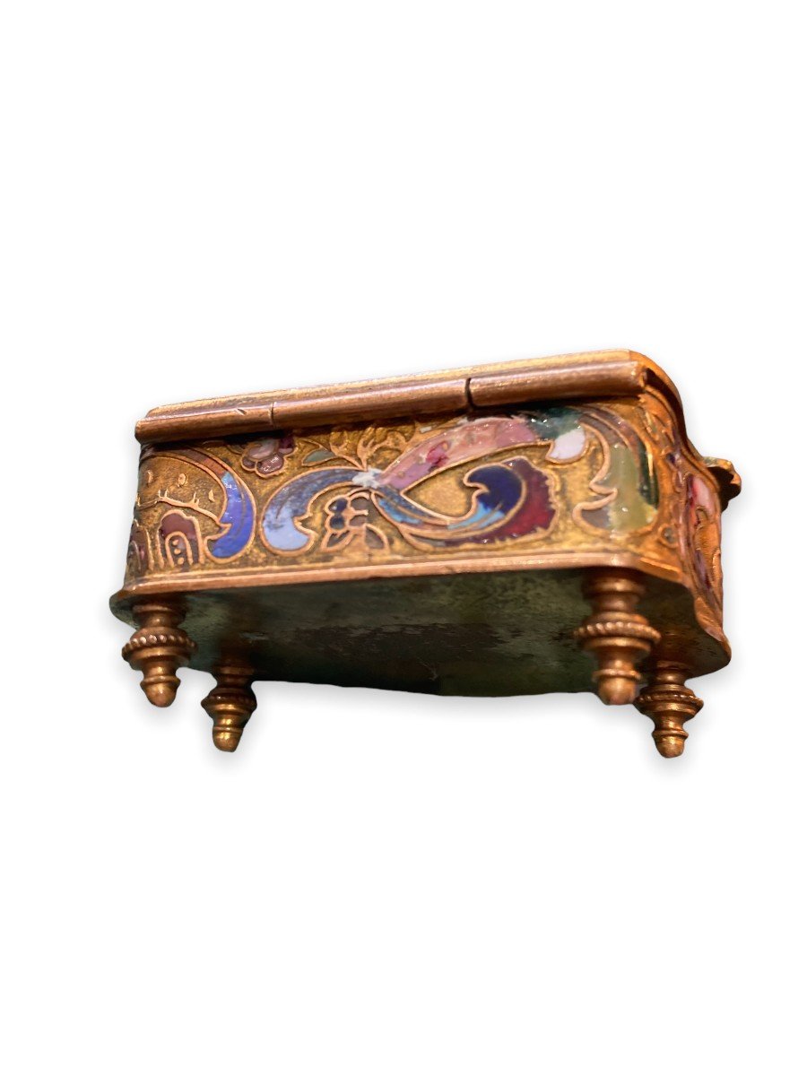 Jewelry Box In Cloisonne Enamels-photo-8