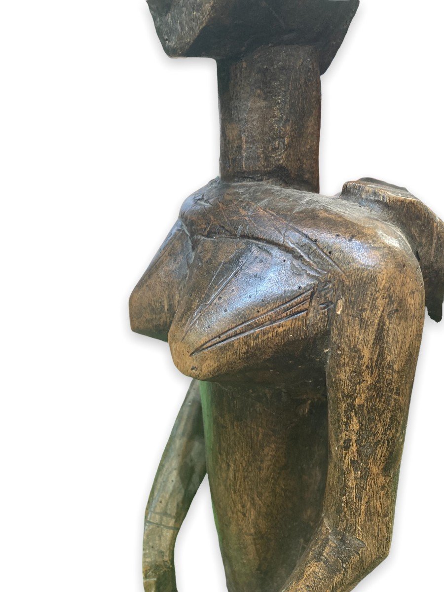 Erotica African Couple Statue In Natural Wood-photo-1