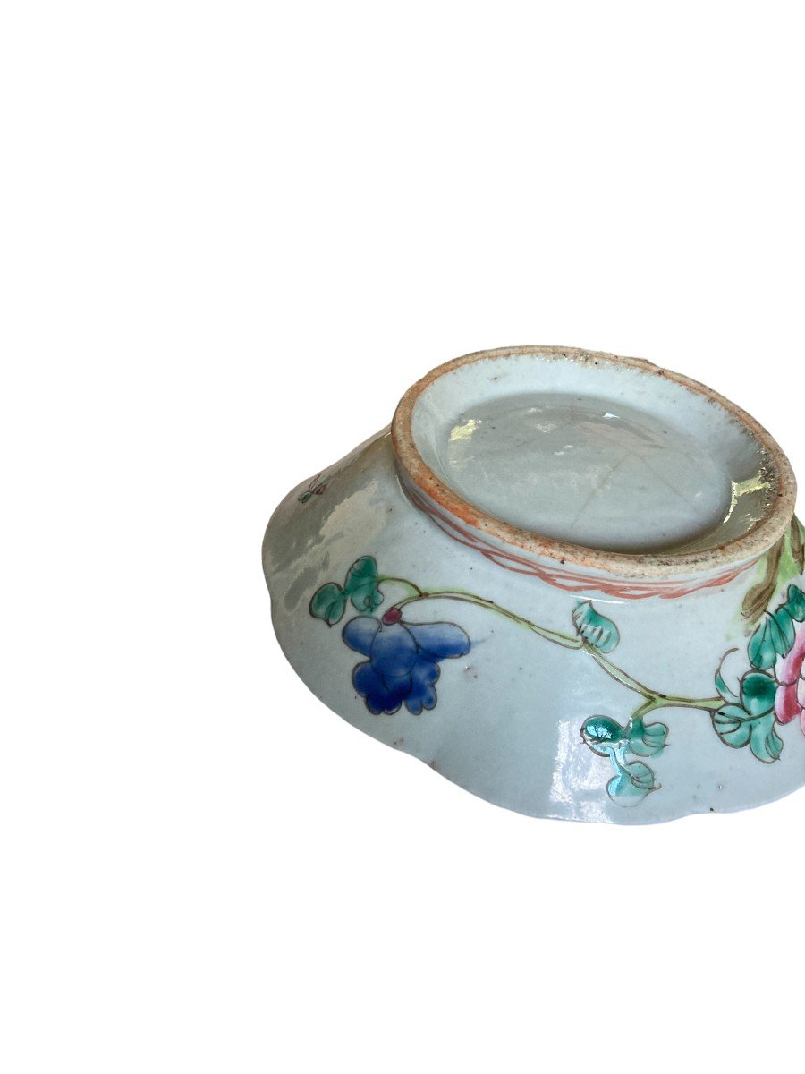 Polylobed Chinese Porcelain Cup Celadon Background China XIXth-photo-4