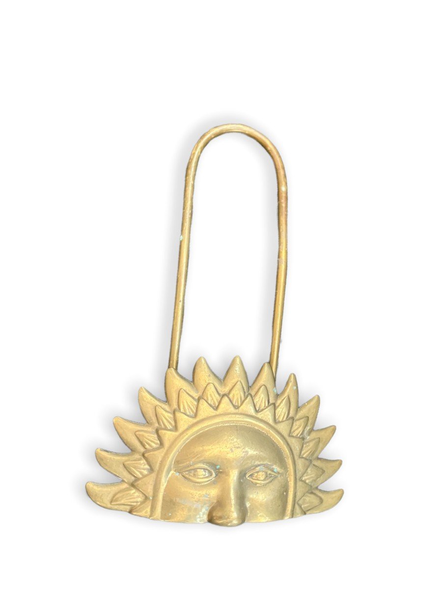 Porte-lettres Soleil En Bronze Doré-photo-1