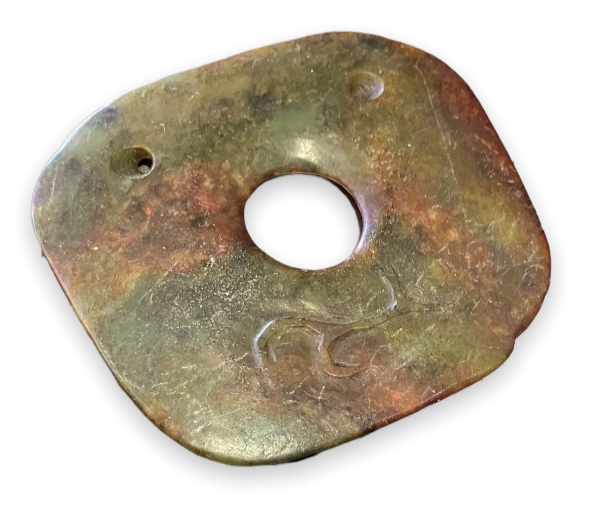 Disque Bi En Jade Nephrite Style Archaisant