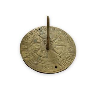 Bronze Sundial Sun Pattern