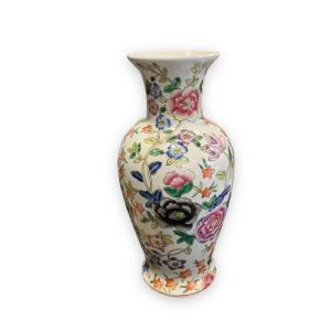 China Painted Porcelain Vase Floral Decor