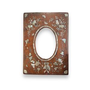 Frame In Mother Of Pearl And Rosewood Indochina Nineteenth