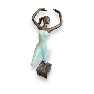 Danseuse Sujet Moderniste En Bronze