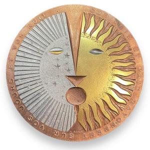 Médaille De Voeux Soleil Et Lune Par Pierre Rodier 