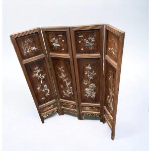 Four Leaf Screen Screen In Rosewood And Mother-of-pearl