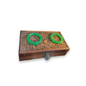 Coffret De Mariage Chinois Dragon à Cinq Griffes En Bois De Huanghali