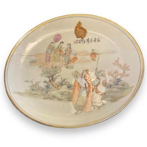 China Republic Period Painted Porcelain Plate