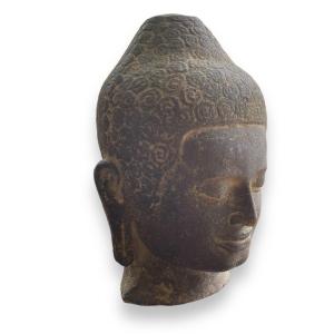 Cambodia Terracotta Buddha Head
