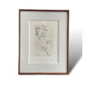 Salvador Dali Etching "the Angel"