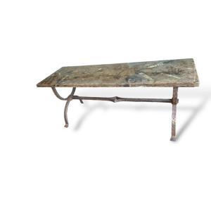 Collection Bellemare Table Basse En Pierre D’erfoud Et Fossiles