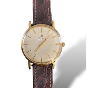 Breitling Gold Watch Leather Strap