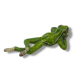 19th Century Vienna Bronze The Reclining Frog 