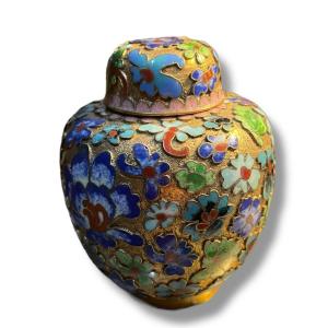 China Cloisonne Enamel Covered Pot