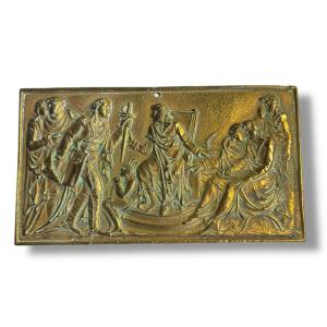 Bronze Plaque Allegory Of The Independence Of The United States