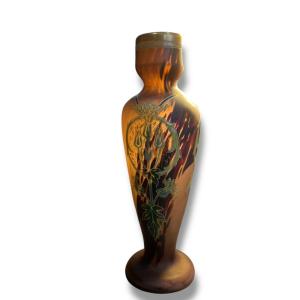 Vase Legras Motif Chardon Série Des Arabisants