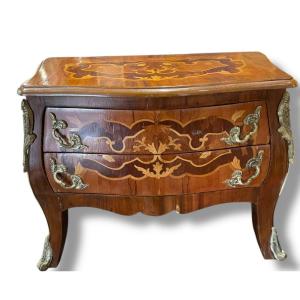 Commode De Maitrise  Marqueterie Style Louis XV