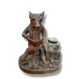 Black Forest Inkwell Fox Reading