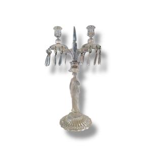 Baccarat Girandole In Cut Crystal, 19th Century