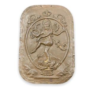 Bronze Plate Kali Dancing On The Body Of Shiva