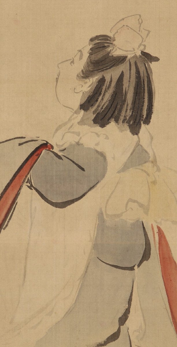 Little Girl With Espadrilles - Japan Stencil Around 1900-photo-3