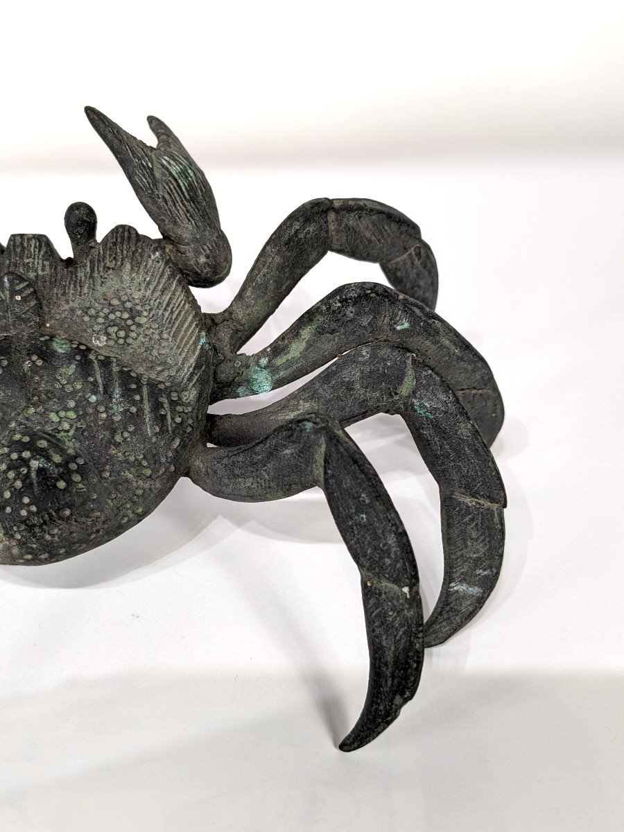 Crabe ou étrille /  bronze Japon 1930-photo-3