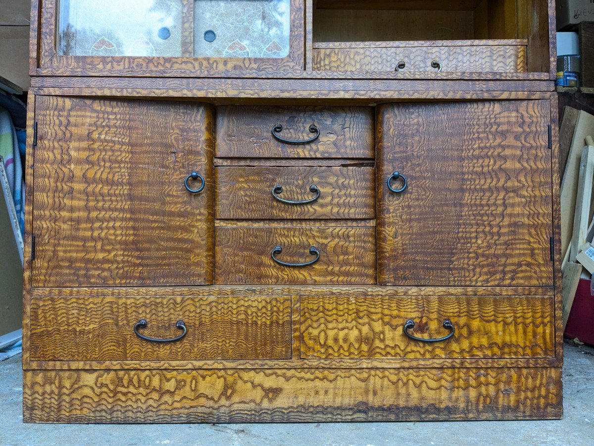 Chadansu - vitrine japonaise - meuble à thé 1950-photo-1