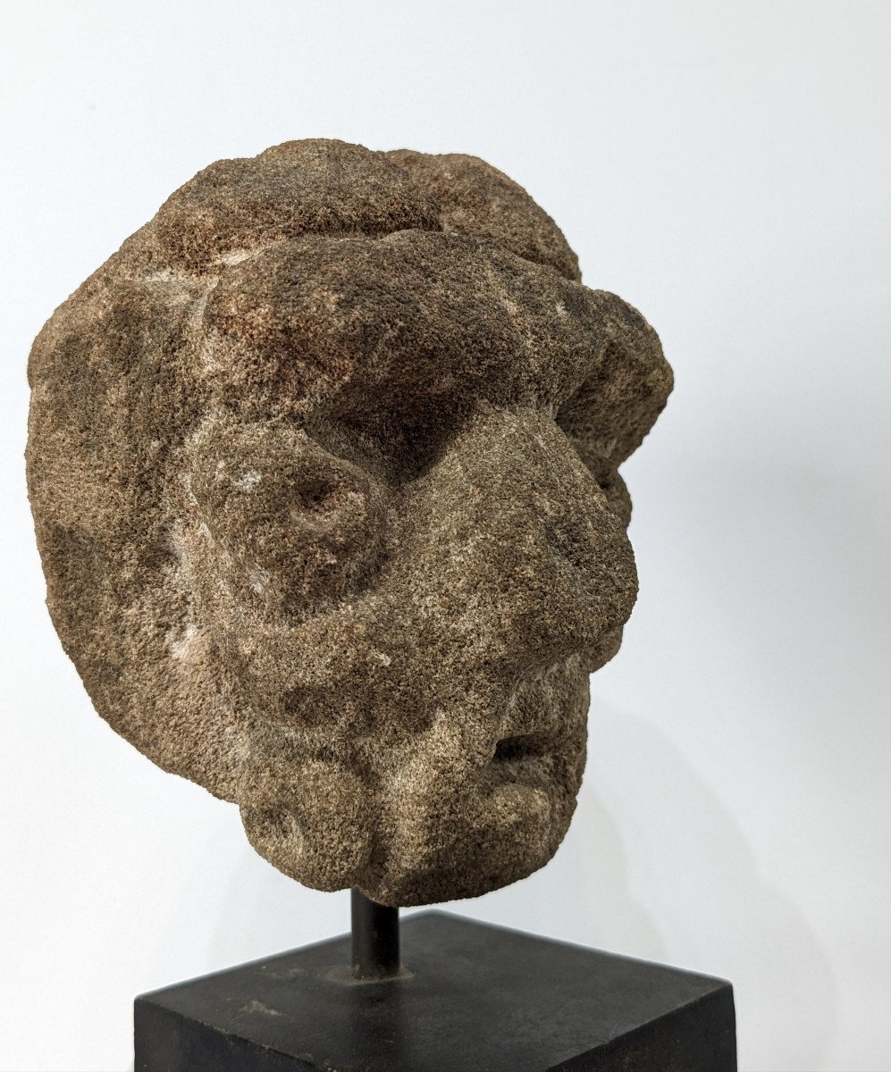 Stone Head - Mexico 14th-15th Century - -photo-3