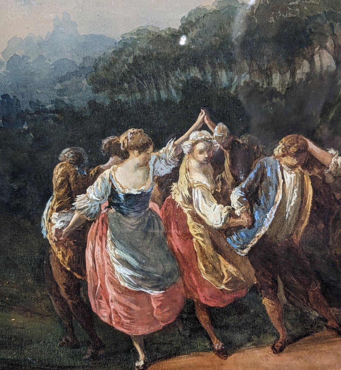 La farandole - aquarelle - Joseph Navlet 1821-1889-photo-4