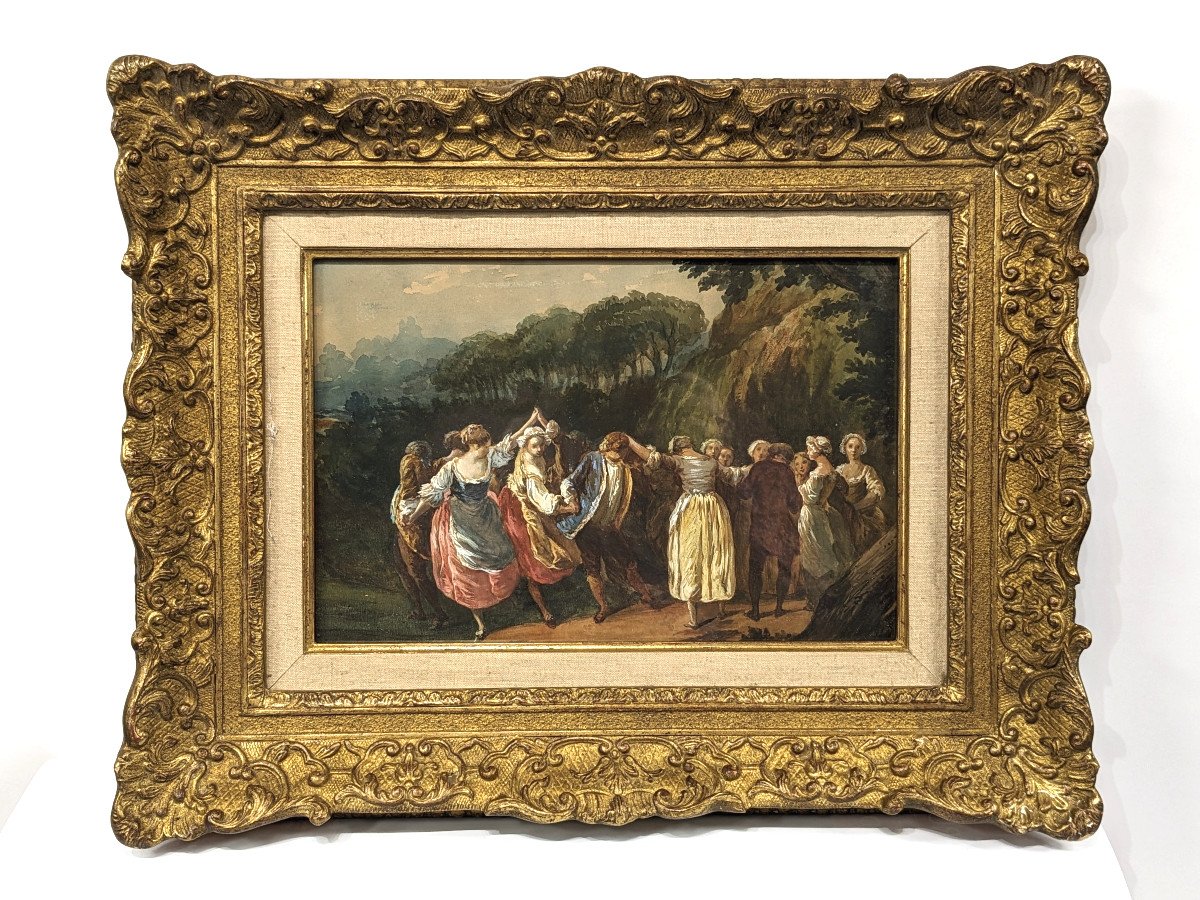 La farandole - aquarelle - Joseph Navlet 1821-1889