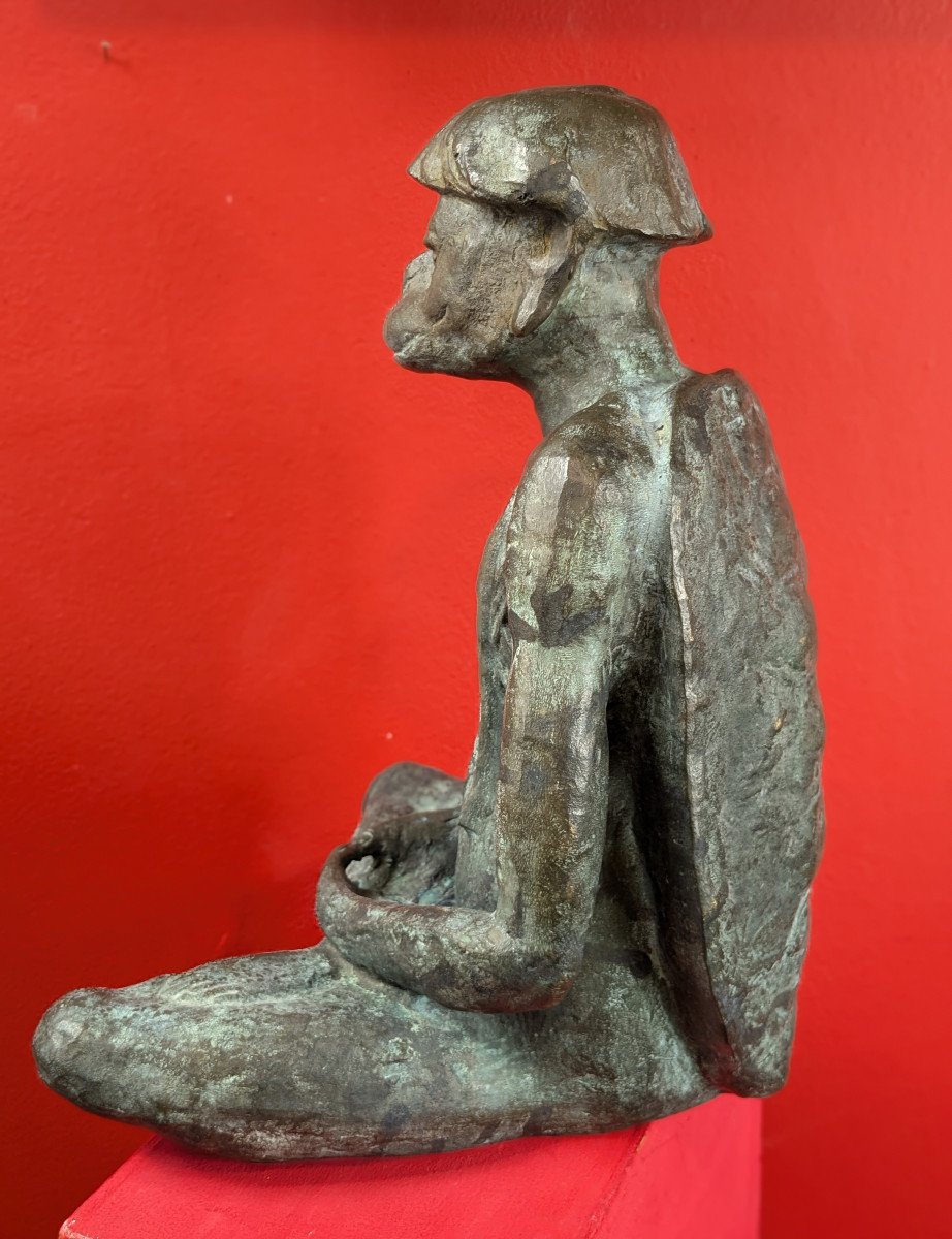 Un Kappa - bronze par Jiichi Kome ( 1899-1989) - circa 1930-50-photo-5